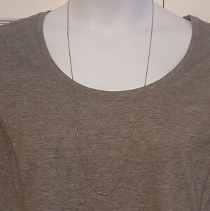 Sterling Silver Box Chain Necklace – Italy – S.A. Heart – Delicate 17" Clasped